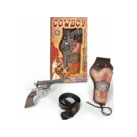 Bilde av Pulio Metal cowboy revolver med hylster og belte 149/0 Gonher Leker - Rollespill - Kostyme tilbehør
