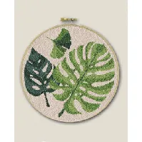Bilde av Punch Needle Kit Botanisk Strikking, pynt, garn og strikkeoppskrifter