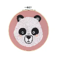 Bilde av Punch Needle Kit Panda Strikking, pynt, garn og strikkeoppskrifter