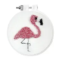 Bilde av Punch needle pakke Flamingo Strikking, pynt, garn og strikkeoppskrifter