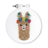 Bilde av Punch needle pakke Lille lamaen Strikking, pynt, garn og strikkeoppskrifter