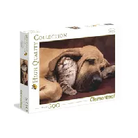 Bilde av Puslespill Hund & Katt 500 biter Strikking, pynt, garn og strikkeoppskrifter