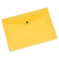 Bilde av Q-Connect konvoluttmappe med trykklås, PP, A4, 172 mikron, transparent gul Arkivering - Elastikmapper & Chartekker - Andre