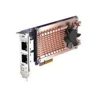 Bilde av QNAP QM2-2P2G2T - Diskkontroller - M.2 - M.2 NVMe Card / PCIe 3.0 (NVMe) - lav profil - PCIe 3.0 x4, 2.5 Gigabit Ethernet - for QNAP QVP-63, TS-453, 473, 673, 832, 873, TVS-672, 872, h1288 VioStor QVP-85 PC tilbehør - Nettverk - Nettverkskort