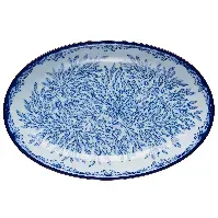 Bilde av Rörstrand Ostindia Floris ovalt serveringsfat 33 x 22 cm, blå Serveringsfat