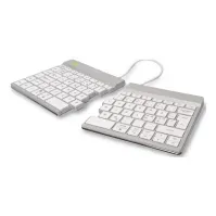 Bilde av R-Go Ergonomic Keyboard Split break - Tastatur - with integrated break indicator - trådløs - Bluetooth 5.0 - QWERTY - Nordisk - hvit PC & Nettbrett - PC tilbehør - Tastatur