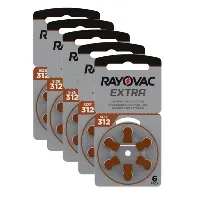 Bilde av RAYOVAC Rayovac Extra Advanced ACT 312 brun 5-pakk Batterier og ladere,Batterier til høreapparat