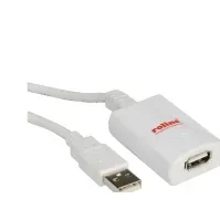 Bilde av ROLINE 5m USB 2.0 A, 5 m, USB A, USB A, USB 2.0, Hankjønn/hunkjønn, Hvit PC tilbehør - KVM og brytere - Tilbehør
