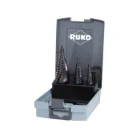 Bilde av RUKO 101026FRO Trinbor-sæt 3 dele 4 - 12 mm, 4 - 20 mm, 4 - 30 mm HSS 3-fladeskaft 1 Set El-verktøy - Tilbehør - Metallbor