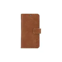 Bilde av RadiCover - Radiationprotected Mobilewallet Leather iPhone 12 Mini Exclusive 2in1 Magnetcover - Brown - Elektronikk