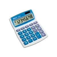 Bilde av Rexel Ibico 208X - Skrivebordskalkulator - 8 sifre - solpanel, batteri - hvit, blå Kontormaskiner - Kalkulatorer - Tabellkalkulatorer
