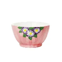 Bilde av Rice - Ceramic Bowl with Embossed Flower Design Small - Pink - Hjemme og kjøkken