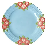 Bilde av Rice - Ceramic Dinner Plate with Embossed Flower Design - Mint - Hjemme og kjøkken