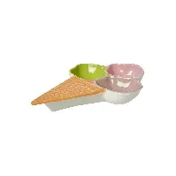 Bilde av Rice - Ceramic Ice Waffle Dish 3 Room - Pink - Hjemme og kjøkken