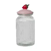 Bilde av Rice - Glass Jar w. Lid Large Strawberry - Hjemme og kjøkken