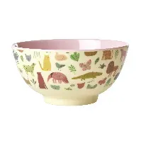 Bilde av Rice - Melamine Bowl Medium 700 ml Pink Sweet Jungle Print - Hjemme og kjøkken