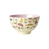 Bilde av Rice - Melamine Bowl Small 300 ml Pink Sweet Jungle Print - Baby og barn