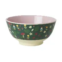 Bilde av Rice - Melamine Bowl with Forest Gnome Print - Two Tone - Medium - Hjemme og kjøkken