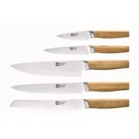 Bilde av Richardson Sheffield NOMAD - Nomad 5-delt knivbloksæt med magnetisk knivblok i Bambustræ Kjøkkenutstyr - Kniver og bryner - Knivblokk