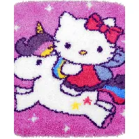 Bilde av Ryematte Hello Kitty på enhjørning Strikking, pynt, garn og strikkeoppskrifter