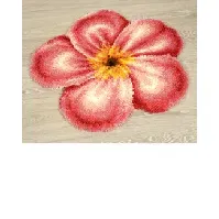 Bilde av Ryematte Rosa blomst Strikking, pynt, garn og strikkeoppskrifter