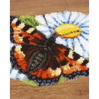 Bilde av Ryematte Vakker sommerfugl Strikking, pynt, garn og strikkeoppskrifter
