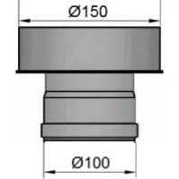 Bilde av Røykrør 100 mm til 150 mm Backuptype - VVS