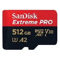 Bilde av SANDISK - MicroSDXC Extreme Pro 512GB 200MB/s A2 C10 V30 UHS-I - Elektronikk