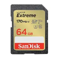 Bilde av SANDISK - SDXC Extreme 64GB 170MB/s UHS-I C10 V30 U3 - Elektronikk