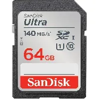 Bilde av SANDISK - SDXC Ultra 64GB 140MB/s - Elektronikk