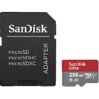 Bilde av SANDISK SanDisk MicroSDXC Mobil Ultra 256GB 150MB/s UHS-I Adap Minnekort,Elektronikk,Minnekort