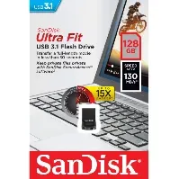 Bilde av SANDISK Sandisk USB-minne 3.1 UltraFit 128GB Tilbehør til datamaskiner