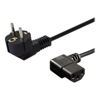 Bilde av SAVIO CL-115 - Strømkabel - 2-pols (hann) vinklet til power IEC 60320 C13 vinklet - 250 V - 10 A - 1.2 m - svart PC tilbehør - Kabler og adaptere - Strømkabler