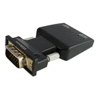 Bilde av SAVIO CL-145 - Video adapter - HD-15 (VGA), mini-phone stereo 3.5 mm, mini-USB Type B hunn til HDMI hunn - 1080p-støtte PC tilbehør - Programvare - Multimedia