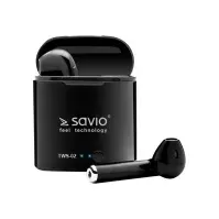 Bilde av SAVIO TWS-02 - True wireless-hodetelefoner med mikrofon - i øret - Bluetooth - svart TV, Lyd & Bilde - Hodetelefoner & Mikrofoner