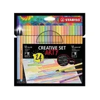 Bilde av STABILO Creative Set ARTY, Assorterte farger, Flerfarget, Sekskantet, Fiber, 1 mm, Tyskland Skriveredskaper - Fiberpenner & Finelinere - Fine linjer