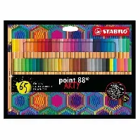 Bilde av STABILO - Pen 88 fineliner ARTY, cardboard wallet of 65 colors - Leker