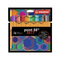 Bilde av STABILO point 88 ARTY, Flerfarget, Oransje, Plast, Sekskantet, Metall, 0,4 mm Skriveredskaper - Fiberpenner & Finelinere - Fine linjer