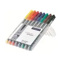 Bilde av STAEDTLER Lumocolor - Fibertuppenn - permanent - assorterte farger - 1 mm - medium (en pakke 8) Skriveredskaper - Markør - Permanenttusj