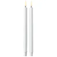 Bilde av STOFF - LED taper candles by Uyuni, 2 pc - White - Hjemme og kjøkken