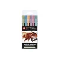 Bilde av Sakura Koi Colouring Brush Pen set Earth| 6 colours Skriveredskaper - Fiberpenner & Finelinere - Fiberpenner