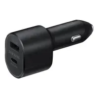 Bilde av Samsung Dual Car Charger EP-L5300 - Bilstrømadapter - 45 watt - 3 A - PD, QC, AFC, SFC - 2 utgangskontakter (USB, 24 pin USB-C) - svart Tele & GPS - Batteri & Ladere - Billader