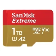 Bilde av SanDisk Extreme - Flashminnekort (microSDXC til SD-adapter inkludert) - 1 TB - A2 / Video Class V30 / UHS-I U3 / Class10 - microSDXC UHS-I Foto og video - Foto- og videotilbehør - Minnekort