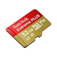 Bilde av SanDisk Extreme PLUS - Flashminnekort (microSDHC til SD-adapter inkludert) - 32 GB - A1 / Video Class V30 / UHS-I U3 - microSDHC UHS-I Foto og video - Foto- og videotilbehør - Minnekort