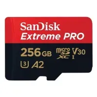 Bilde av SanDisk Extreme Pro - Flashminnekort (microSDXC til SD-adapter inkludert) - 256 GB - A2 / Video Class V30 / UHS-I U3 / Class10 - microSDXC UHS-I Foto og video - Foto- og videotilbehør - Minnekort