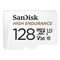 Bilde av SanDisk High Endurance - Flashminnekort (microSDXC til SD-adapter inkludert) - 128 GB - Video Class V30 / UHS-I U3 / Class10 - microSDXC UHS-I Foto og video - Foto- og videotilbehør - Minnekort