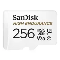 Bilde av SanDisk High Endurance - Flashminnekort (microSDXC til SD-adapter inkludert) - 256 GB - Video Class V30 / UHS-I U3 / Class10 - microSDXC UHS-I Foto og video - Foto- og videotilbehør - Minnekort