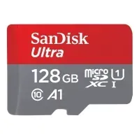 Bilde av SanDisk Ultra - Flashminnekort (microSDXC til SD-adapter inkludert) - 128 GB - A1 / UHS Class 1 / Class10 - microSDXC UHS-I Foto og video - Foto- og videotilbehør - Minnekort