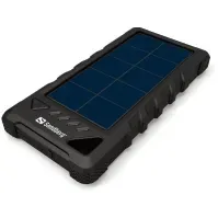 Bilde av Sandberg Active Solar Powerbank 16000 - Solar powerbank Li-Ion 16000 mAh - 3,4 A - 2 utgangs-stikforbindelser (USB) - på kabel: USB-C (Output) Tele & GPS - Batteri & Ladere - Kraftbanker