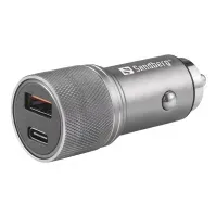 Bilde av Sandberg - Bilstrømadapter - 48 watt - 3 A - Quick Charge 3.0 - 2 utgangskontakter (USB, 24 pin USB-C) Tele & GPS - Batteri & Ladere - Billader